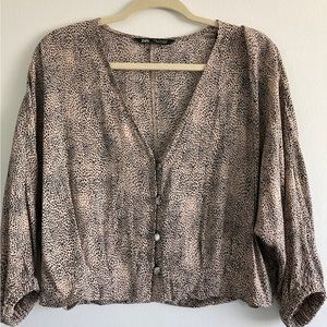 Zara leopard print shirt